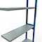Schulte Lagertechnik Système de rayonnage à tablettes emboîtable MULTIplus 250, rayonnage annexe, verrou de longueur, 3000x1000x300 mm, 7 tablettes, bleu gentiane/galvanisé