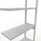 Schulte Lagertechnik Système de rayonnage à tablettes emboîtable MULTIplus 250, rayonnage annexe, verrou de longueur, 3000x1000x400 mm, 7 tablettes, gris clair