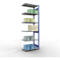 Schulte Lagertechnik Système de rayonnage à tablettes emboîtable MULTIplus 250, rayonnage annexe, verrou de longueur, 3000x1000x600 mm, 7 tablettes, bleu gentiane/galvanisé