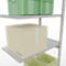 Schulte Lagertechnik Système de rayonnage à tablettes emboîtable MULTIplus 250, rayonnage annexe, verrou de longueur, 3000x1000x600 mm, 7 tablettes, gris clair