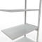 Schulte Lagertechnik Système de rayonnage à tablettes emboîtable MULTIplus 250, rayonnage annexe, verrou de longueur, 3000x1000x600 mm, 7 tablettes, gris clair