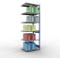 Schulte Lagertechnik Système de rayonnage à tablettes emboîtable MULTIplus 250, rayonnage annexe, verrou de longueur, 3000x1000x800 mm, 7 tablettes, bleu gentiane/galvanisé