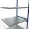 Schulte Lagertechnik Système de rayonnage à tablettes emboîtable MULTIplus 250, rayonnage annexe, verrou de longueur, 3000x1000x800 mm, 7 tablettes, bleu gentiane/galvanisé