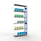 Schulte Lagertechnik Système de rayonnage à tablettes emboîtable MULTIplus 250, rayonnage annexe, verrou de longueur, 3000x1300x300 mm, 7 tablettes, bleu gentiane/galvanisé