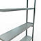 Schulte Lagertechnik Système de rayonnage à tablettes emboîtable MULTIplus 250, rayonnage annexe, verrou de longueur, 3000x1300x300 mm, 7 tablettes, galvanisé