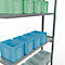 Schulte Lagertechnik Système de rayonnage à tablettes emboîtable MULTIplus 250, rayonnage annexe, verrou de longueur, 3000x1300x300 mm, 7 tablettes, galvanisé