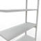 Schulte Lagertechnik Système de rayonnage à tablettes emboîtable MULTIplus 250, rayonnage annexe, verrou de longueur, 3000x1300x500 mm, 7 tablettes, gris clair