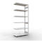 Schulte Lagertechnik Système de rayonnage à tablettes emboîtable MULTIplus 250, rayonnage annexe, verrou de longueur, 3000x1300x600 mm, 7 tablettes, gris clair