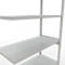 Schulte Lagertechnik Système de rayonnage à tablettes emboîtable MULTIplus 250, rayonnage annexe, verrou de longueur, 3000x1300x600 mm, 7 tablettes, gris clair