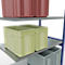 Schulte Lagertechnik Système de rayonnage à tablettes emboîtable MULTIplus 250, rayonnage annexe, verrou de longueur, 3000x1300x800 mm, 7 tablettes, bleu gentiane/galvanisé