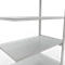 Schulte Lagertechnik Système de rayonnage à tablettes emboîtable MULTIplus 250, rayonnage annexe, verrou de longueur, 3000x1300x800 mm, 7 tablettes, gris clair