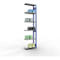 Schulte Lagertechnik Système de rayonnage à tablettes emboîtable MULTIplus 250, rayonnage annexe, verrou de longueur, 3000x750x300 mm, 7 tablettes, bleu gentiane/galvanisé