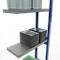 Schulte Lagertechnik Système de rayonnage à tablettes emboîtable MULTIplus 250, rayonnage annexe, verrou de longueur, 3000x750x300 mm, 7 tablettes, bleu gentiane/galvanisé