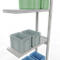 Schulte Lagertechnik Système de rayonnage à tablettes emboîtable MULTIplus 250, rayonnage annexe, verrou de longueur, 3000x750x300 mm, 7 tablettes, gris clair