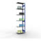 Schulte Lagertechnik Système de rayonnage à tablettes emboîtable MULTIplus 250, rayonnage annexe, verrou de longueur, 3000x750x400 mm, 7 tablettes, bleu gentiane/galvanisé