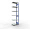 Schulte Lagertechnik Système de rayonnage à tablettes emboîtable MULTIplus 250, rayonnage annexe, verrou de longueur, 3000x750x500 mm, 7 tablettes, bleu gentiane/galvanisé