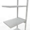 Schulte Lagertechnik Système de rayonnage à tablettes emboîtable MULTIplus 250, rayonnage annexe, verrou de longueur, 3000x750x500 mm, 7 tablettes, gris clair