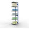 Schulte Lagertechnik Système de rayonnage à tablettes emboîtable MULTIplus 250, rayonnage annexe, verrou de longueur, 3000x750x600 mm, 7 tablettes, bleu gentiane/galvanisé
