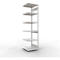 Schulte Lagertechnik Système de rayonnage à tablettes emboîtable MULTIplus 250, rayonnage annexe, verrou de longueur, 3000x750x800 mm, 7 tablettes, gris clair