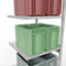 Schulte Lagertechnik Système de rayonnage à tablettes emboîtable MULTIplus 250, rayonnage annexe, verrou de longueur, 3000x750x800 mm, 7 tablettes, gris clair