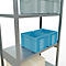 Schulte Lagertechnik Système de rayonnage à tablettes emboîtables MULTIplus 250, élément de base, verrou de longueur, 3000x1000x500 mm, 7 tablettes, galvanisé