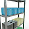 Schulte Lagertechnik Système de rayonnage à tablettes emboîtables MULTIplus 250, rayonnage de base, verrou de longueur, 2000x1000x300 mm, 5 tablettes, galvanisé
