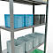 Schulte Lagertechnik Système de rayonnage à tablettes emboîtables MULTIplus 250, rayonnage de base, verrou de longueur, 2000x1000x400 mm, 5 tablettes, galvanisé
