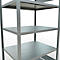 Schulte Lagertechnik Système de rayonnage à tablettes emboîtables MULTIplus 250, rayonnage de base, verrou de longueur, 2000x1000x800 mm, 5 tablettes, galvanisé