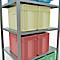 Schulte Lagertechnik Système de rayonnage à tablettes emboîtables MULTIplus 250, rayonnage de base, verrou de longueur, 2000x1000x800 mm, 5 tablettes, galvanisé