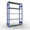 Schulte Lagertechnik Système de rayonnage à tablettes emboîtables MULTIplus 250, rayonnage de base, verrou de longueur, 2000x1300x400 mm, 5 tablettes, bleu gentiane/galvanisé