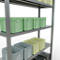 Schulte Lagertechnik Système de rayonnage à tablettes emboîtables MULTIplus 250, rayonnage de base, verrou de longueur, 2000x1300x400 mm, 5 tablettes, galvanisé
