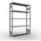 Schulte Lagertechnik Système de rayonnage à tablettes emboîtables MULTIplus 250, rayonnage de base, verrou de longueur, 2000x1300x400 mm, 5 tablettes, galvanisé