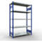 Schulte Lagertechnik Système de rayonnage à tablettes emboîtables MULTIplus 250, rayonnage de base, verrou de longueur, 2000x1300x500 mm, 5 tablettes, bleu gentiane/galvanisé