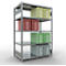 Schulte Lagertechnik Système de rayonnage à tablettes emboîtables MULTIplus 250, rayonnage de base, verrou de longueur, 2000x1300x800 mm, 5 tablettes, galvanisé