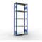 Schulte Lagertechnik Système de rayonnage à tablettes emboîtables MULTIplus 250, rayonnage de base, verrou de longueur, 2000x750x300 mm, 5 tablettes, bleu gentiane/galvanisé