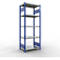 Schulte Lagertechnik Système de rayonnage à tablettes emboîtables MULTIplus 250, rayonnage de base, verrou de longueur, 2000x750x500 mm, 5 tablettes, bleu gentiane/galvanisé