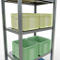 Schulte Lagertechnik Système de rayonnage à tablettes emboîtables MULTIplus 250, rayonnage de base, verrou de longueur, 2000x750x500 mm, 5 tablettes, galvanisé