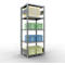 Schulte Lagertechnik Système de rayonnage à tablettes emboîtables MULTIplus 250, rayonnage de base, verrou de longueur, 2000x750x600 mm, 5 tablettes, galvanisé