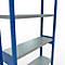 Schulte Lagertechnik Système de rayonnage à tablettes emboîtables MULTIplus 250, rayonnage de base, verrou de longueur, 2500x1000x300 mm, 6 tablettes, bleu gentiane/galvanisé