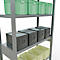 Schulte Lagertechnik Système de rayonnage à tablettes emboîtables MULTIplus 250, rayonnage de base, verrou de longueur, 2500x1000x400 mm, 6 tablettes, galvanisé