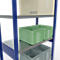 Schulte Lagertechnik Système de rayonnage à tablettes emboîtables MULTIplus 250, rayonnage de base, verrou de longueur, 2500x1000x500 mm, 6 tablettes, bleu gentiane/galvanisé