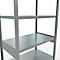 Schulte Lagertechnik Système de rayonnage à tablettes emboîtables MULTIplus 250, rayonnage de base, verrou de longueur, 2500x1000x600 mm, 6 tablettes, galvanisé