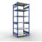 Schulte Lagertechnik Système de rayonnage à tablettes emboîtables MULTIplus 250, rayonnage de base, verrou de longueur, 2500x1000x800 mm, 6 tablettes, bleu gentiane/galvanisé