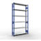 Schulte Lagertechnik Système de rayonnage à tablettes emboîtables MULTIplus 250, rayonnage de base, verrou de longueur, 2500x1300x300 mm, 6 tablettes, bleu gentiane/galvanisé