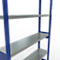 Schulte Lagertechnik Système de rayonnage à tablettes emboîtables MULTIplus 250, rayonnage de base, verrou de longueur, 2500x1300x300 mm, 6 tablettes, bleu gentiane/galvanisé