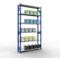 Schulte Lagertechnik Système de rayonnage à tablettes emboîtables MULTIplus 250, rayonnage de base, verrou de longueur, 2500x1300x300 mm, 6 tablettes, bleu gentiane/galvanisé