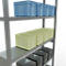 Schulte Lagertechnik Système de rayonnage à tablettes emboîtables MULTIplus 250, rayonnage de base, verrou de longueur, 2500x1300x300 mm, 6 tablettes, galvanisé