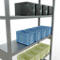Schulte Lagertechnik Système de rayonnage à tablettes emboîtables MULTIplus 250, rayonnage de base, verrou de longueur, 2500x1300x400 mm, 6 tablettes, galvanisé