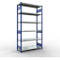 Schulte Lagertechnik Système de rayonnage à tablettes emboîtables MULTIplus 250, rayonnage de base, verrou de longueur, 2500x1300x500 mm, 6 tablettes, bleu gentiane/galvanisé