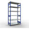Schulte Lagertechnik Système de rayonnage à tablettes emboîtables MULTIplus 250, rayonnage de base, verrou de longueur, 2500x1300x600 mm, 6 tablettes, bleu gentiane/galvanisé
